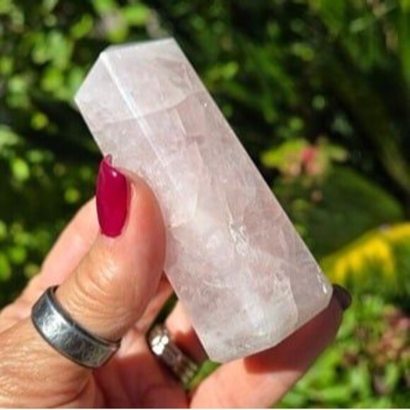 Rose Quartz Crystal Tower - Picture 2 of 4